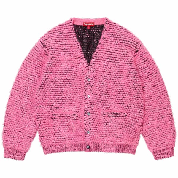 Supreme Textured Knotted Cardigan - Pink (front)