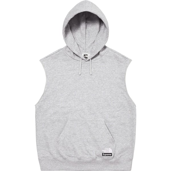 Supreme The North Face Convertible Hooded Sweatshirt - Heather Grey (front)