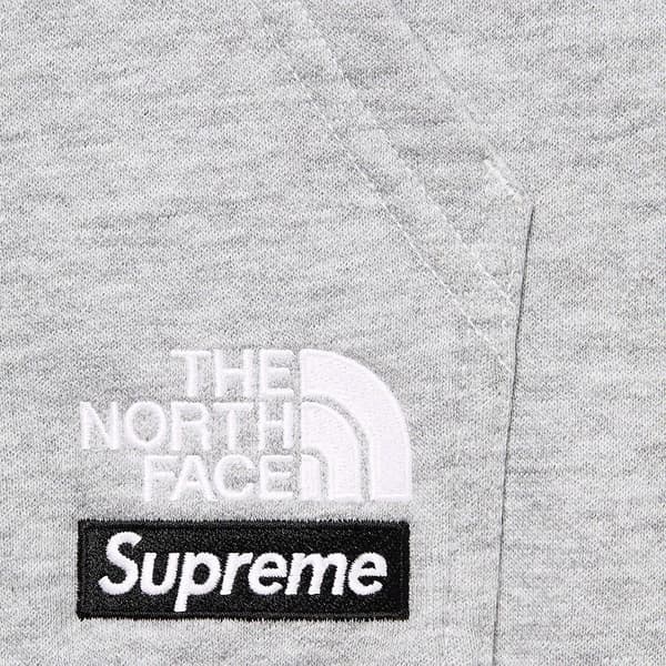 Supreme The North Face Convertible Hooded Sweatshirt - Heather Grey (front)