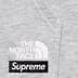 Supreme The North Face Convertible Hooded Sweatshirt - Heather Grey (front)