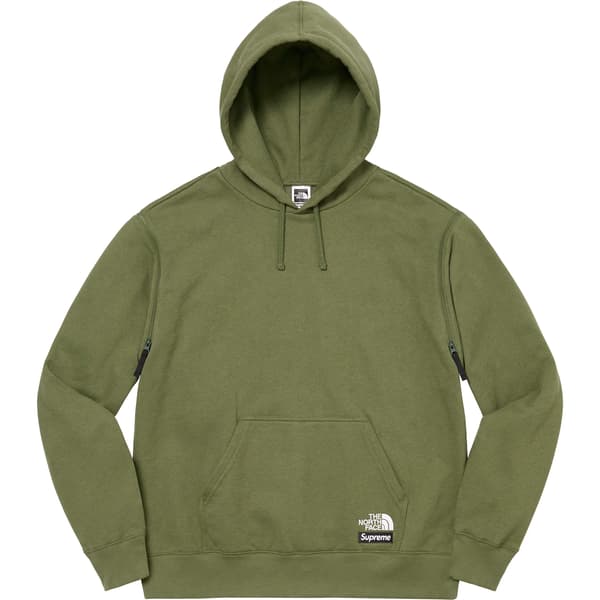 Supreme The North Face Convertible Hooded Sweatshirt - Olive (front)