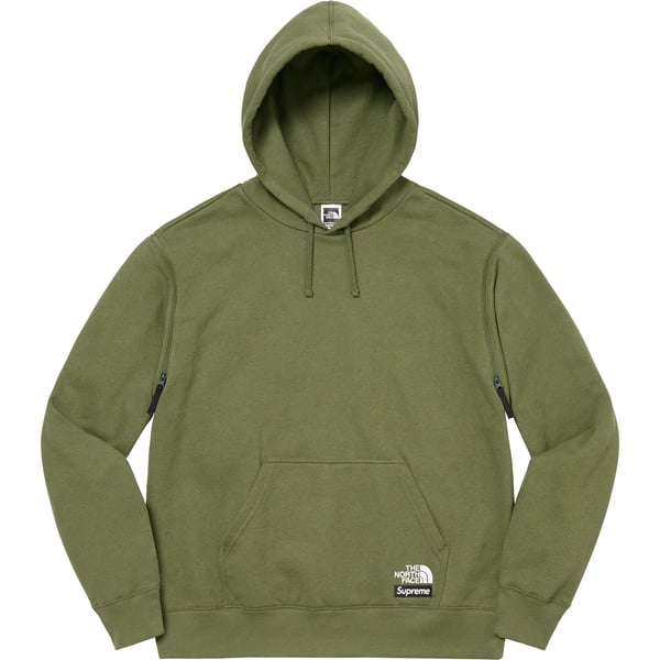 Supreme The North Face Convertible Hooded Sweatshirt - Olive (front)