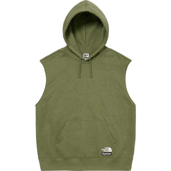 Supreme The North Face Convertible Hooded Sweatshirt - Olive (front)