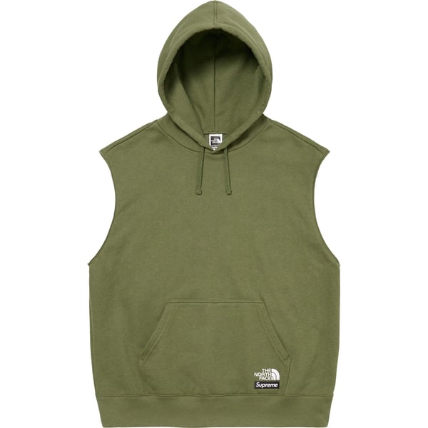 Supreme The North Face Convertible Hooded Sweatshirt - Olive (front)