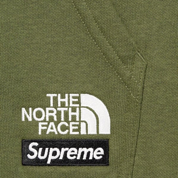 Supreme The North Face Convertible Hooded Sweatshirt - Olive (front)