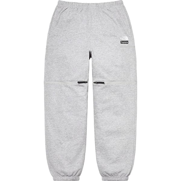 Supreme The North Face Convertible Sweatpant - Heather Grey (front)