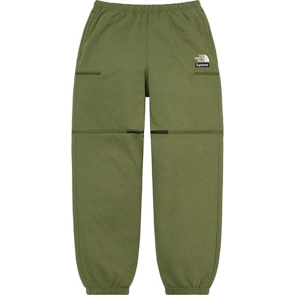 Supreme The North Face Convertible Sweatpant - Olive (front)