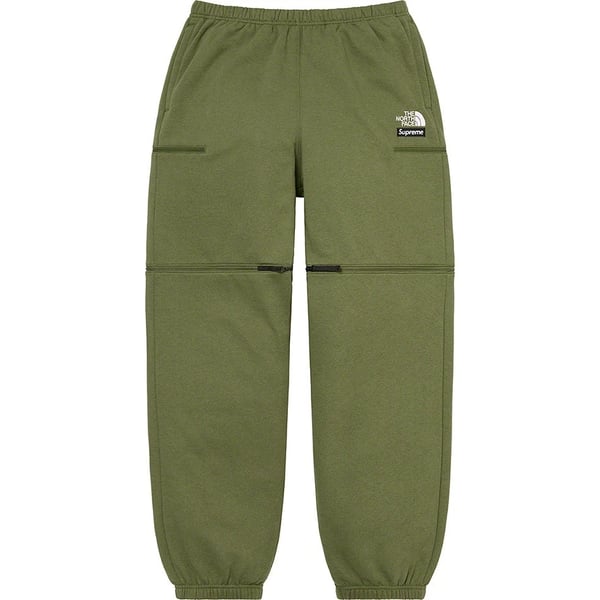Supreme The North Face Convertible Sweatpant - Olive (front)