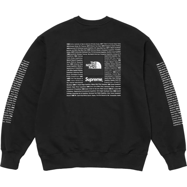Supreme The North Face Crewneck - Black (front)