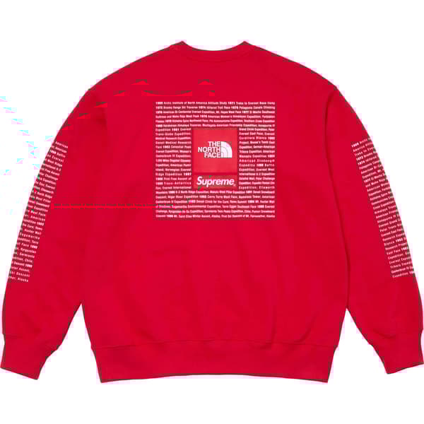 Supreme The North Face Crewneck - Red (front)