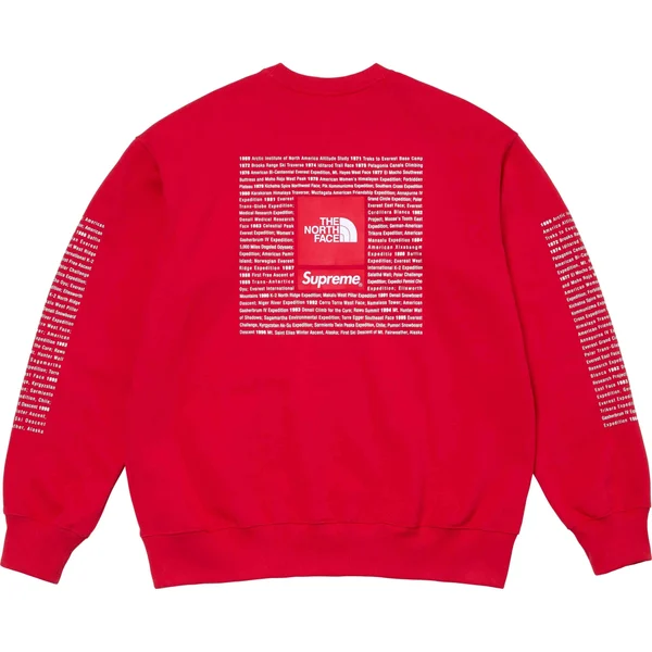 Supreme The North Face Crewneck - Red (front)
