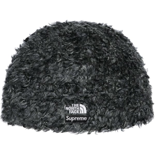 Supreme The North Face High Pile Fleece Beanie - Black (front)
