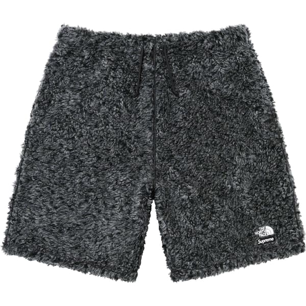 Supreme The North Face High Pile Fleece Short - Black (front)