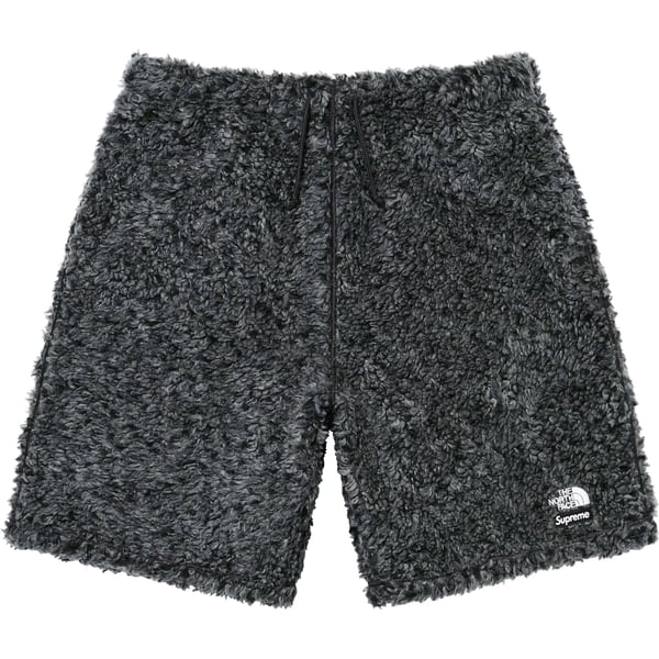 Supreme The North Face High Pile Fleece Short - Black (front)