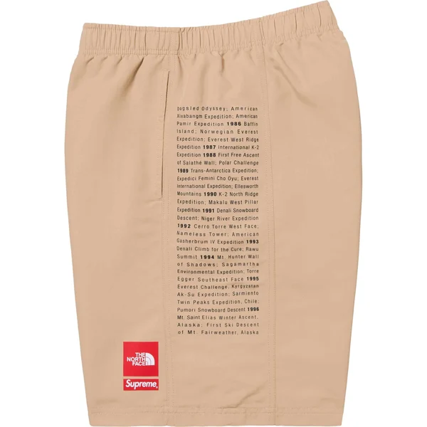 Supreme The North Face Nylon Short - Khaki (front)
