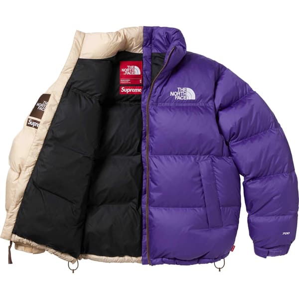Supreme The North Face Split Nuptse Jacket - Tan (front)