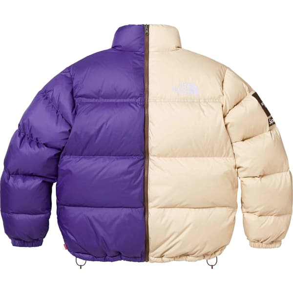 Supreme The North Face Split Nuptse Jacket - Tan (front)