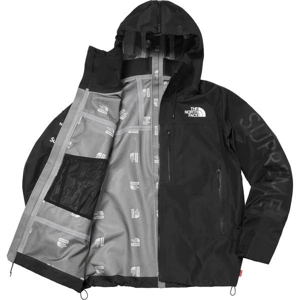 Supreme The North Face Split Taped Seam Shell Jacket - Black (front)