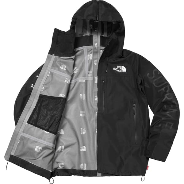 Supreme The North Face Split Taped Seam Shell Jacket - Black (front)