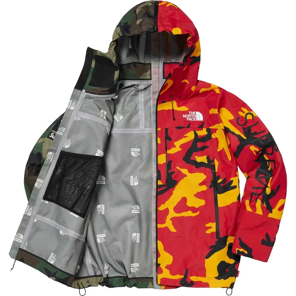 Supreme The North Face Split Taped Seam Shell Jacket - Camo (front)