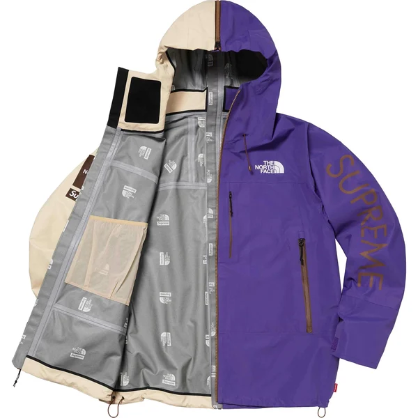 Supreme The North Face Split Taped Seam Shell Jacket - Tan (front)