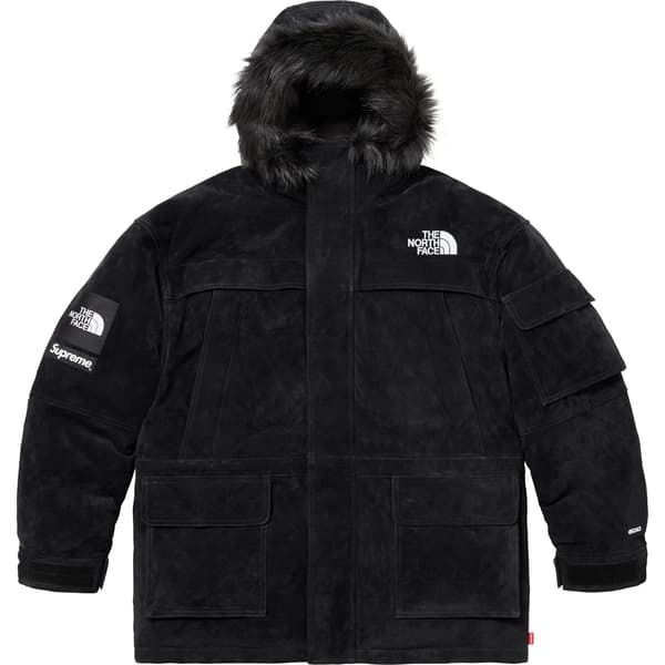 Supreme The North Face Suede 600-Fill Down Parka - Black (front)