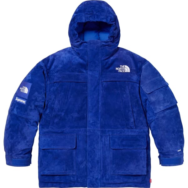 Supreme The North Face Suede 600-Fill Down Parka - Blue (front)