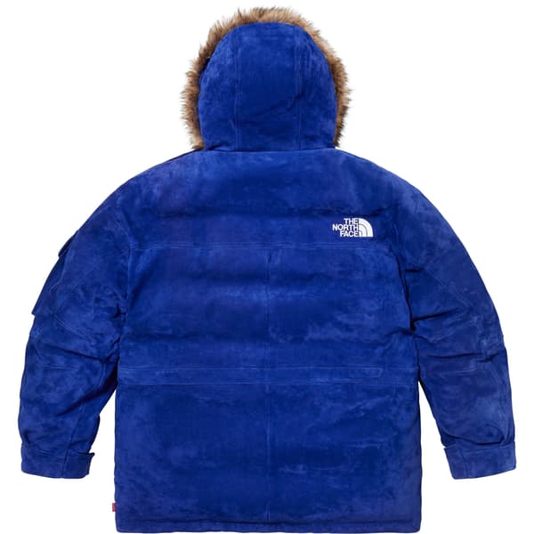Supreme The North Face Suede 600-Fill Down Parka - Blue (front)