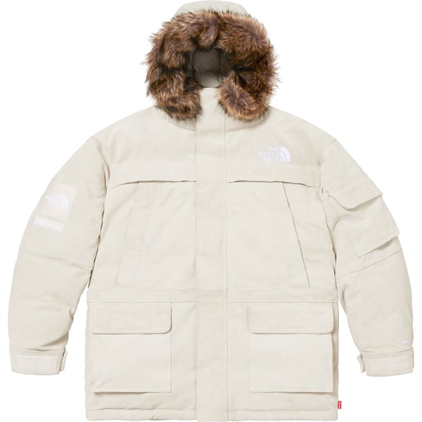Supreme The North Face Suede 600-Fill Down Parka - Stone (front)