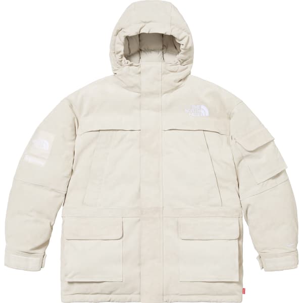 Supreme The North Face Suede 600-Fill Down Parka - Stone (front)