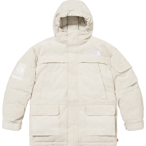 Supreme The North Face Suede 600-Fill Down Parka - Stone (front)
