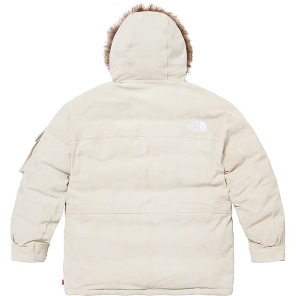 Supreme The North Face Suede 600-Fill Down Parka - Stone (front)