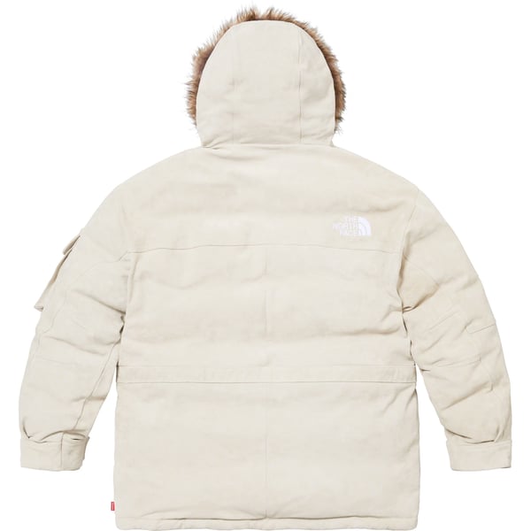 Supreme The North Face Suede 600-Fill Down Parka - Stone (front)