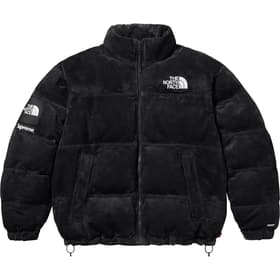 Supreme The North Face Suede Nuptse Jacket Black