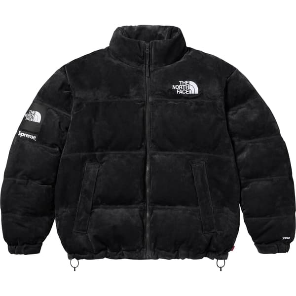 Supreme The North Face Suede Nuptse Jacket - Black (front)