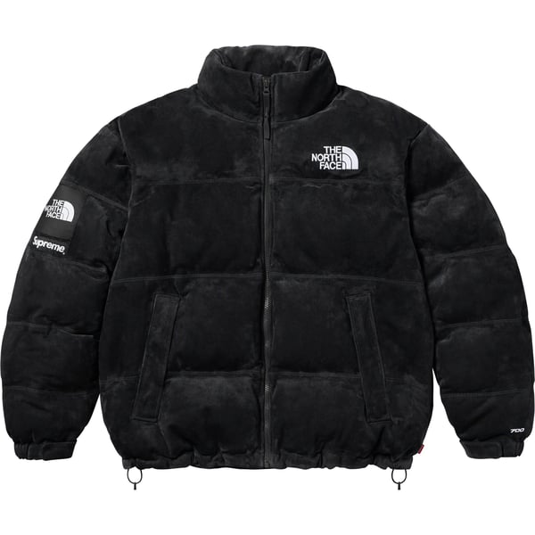 Supreme The North Face Suede Nuptse Jacket - Black (front)