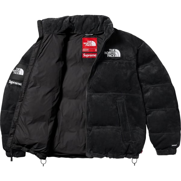 Supreme The North Face Suede Nuptse Jacket - Black (front)