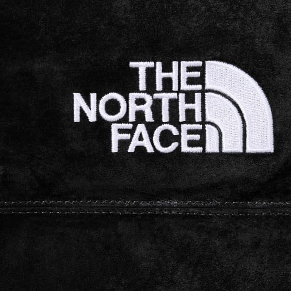 Supreme The North Face Suede Nuptse Jacket - Black (front)