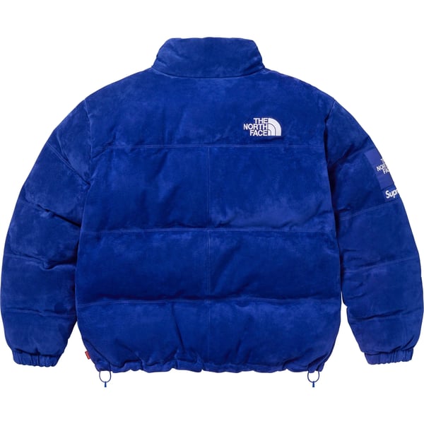 Supreme The North Face Suede Nuptse Jacket - Blue (front)