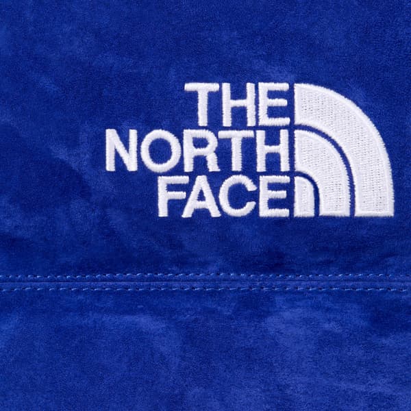 Supreme The North Face Suede Nuptse Jacket - Blue (front)