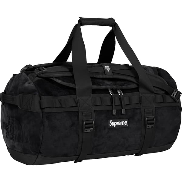 Supreme The North Face Suede Small Base Camp Duffle Bag - Black (front)