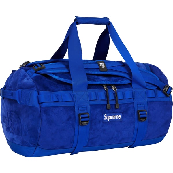 Supreme The North Face Suede Small Base Camp Duffle Bag - Blue (front)