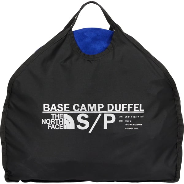 Supreme The North Face Suede Small Base Camp Duffle Bag - Blue (front)