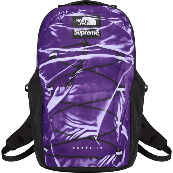 Supreme The North Face Trompe L’oeil Printed Borealis Backpack - Purple (front)