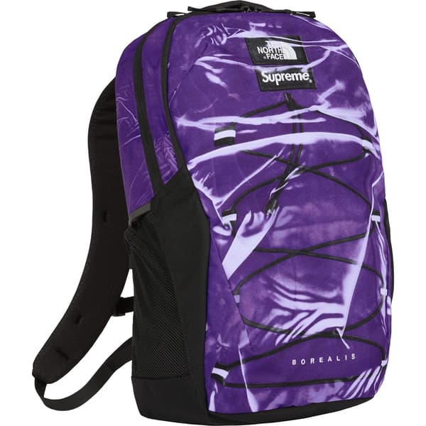 Supreme The North Face Trompe L’oeil Printed Borealis Backpack - Purple (front)
