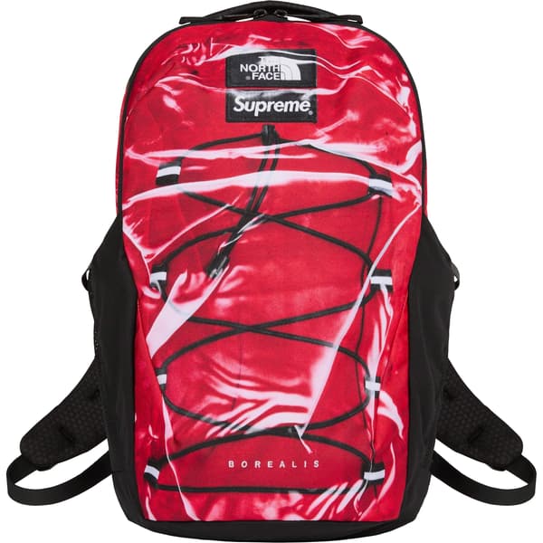Supreme The North Face Trompe L’oeil Printed Borealis Backpack - Red (front)