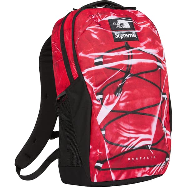 Supreme The North Face Trompe L’oeil Printed Borealis Backpack - Red (front)