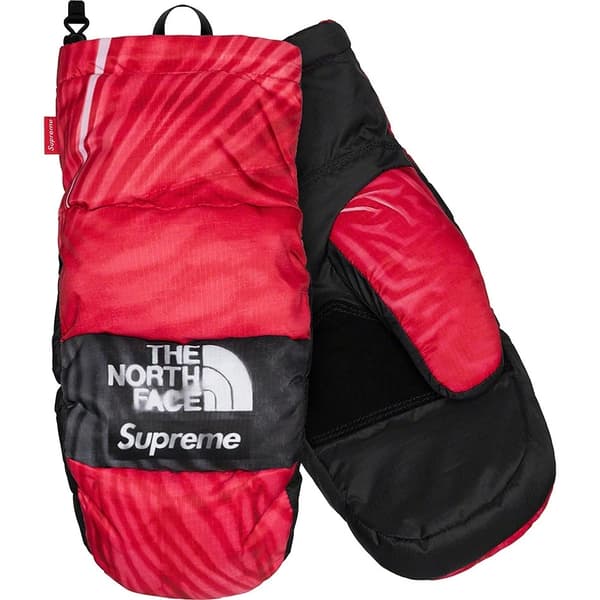 Supreme The North Face Trompe L’oeil Printed Montana Mitt - Red (front)