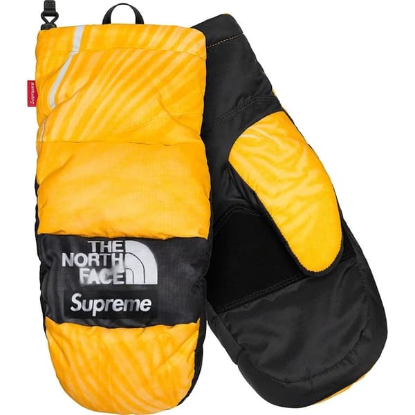 Supreme The North Face Trompe L’oeil Printed Montana Mitt - Yellow (front)