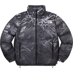 Supreme The North Face Trompe L’oeil Printed Nuptse Jacket Black